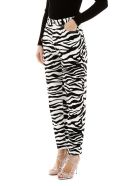 The Attico Zebra Print Trousers The Attico Zebra Print Trousers - BIANCO NERO (Black)