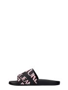 Versace Jeans Couture Flats In Black Rubber/plasic Versace Jeans Couture Flats In Black Rubber/plasic - black