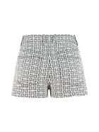 Givenchy Logo Jacquard Shorts Givenchy Logo Jacquard Shorts - White