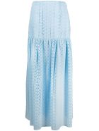 Federica Tosi Sangallo Ligh Blue Long Skirt Federica Tosi Sangallo Ligh Blue Long Skirt - Celeste