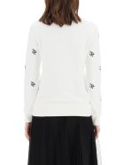 RED Valentino Sweatshirt With Clover Embroidery RED Valentino Sweatshirt With Clover Embroidery - WHITE