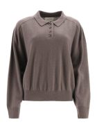 Loulou Studio Cashmere Polo Shirt Loulou Studio Cashmere Polo Shirt - TAUPE (Brown)