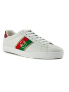 Gucci White Leather Ace Sneakers Gucci White Leather Ace Sneakers - Bianco