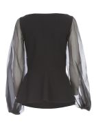 La Petit Robe Di Chiara Boni Top Voille Sleeve La Petit Robe Di Chiara Boni Top Voille Sleeve - Black