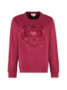 Kenzo Logo Detail Cotton Sweatshirt Kenzo Logo Detail Cotton Sweatshirt - RED