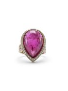 Lo Spazio Rubellite Ring Lo Spazio Jewelry Lo Spazio Rubellite Ring - Pink