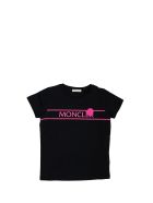 Moncler Neon Pink Logo T-shirt Black Moncler Neon Pink Logo T-shirt Black - Black/pink
