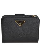 Prada Logo Plaque Wallet Prada Logo Plaque Wallet - Nero