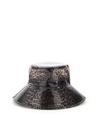 Maison Michel Charlotte Leopard Pvc Bucket Hat Maison Michel Charlotte Leopard Pvc Bucket Hat - MULTICOL (Brown)