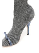 Marco de Vincenzo Knit Booties With Micro Crystals Marco de Vincenzo Knit Booties With Micro Crystals - GREY MELANGE LIGHT (Grey)