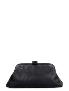 Nico Giani Zoe Leather Clutch With Strap Nico Giani Zoe Leather Clutch With Strap - black