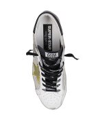 Grey Net And White Leather Super-star Sneakers Golden Goose Grey Net And White Leather Super-star Sneakers - Grey