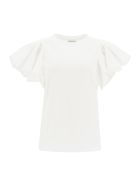 Alexander McQueen Ruffled T-shirt Alexander McQueen Ruffled T-shirt - WHITE