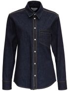 Bottega Veneta Denim Shirt With Contrasting Stitching Bottega Veneta Denim Shirt With Contrasting Stitching - Blu