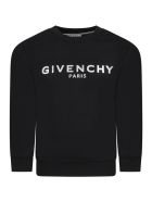Givenchy Black Sweatshirt For Kids With Logo Givenchy Black Sweatshirt For Kids With Logo - Nero