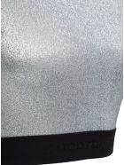 Paco Rabanne Laminated Silver Top With Logoed Elastic Band Paco Rabanne Laminated Silver Top With Logoed Elastic Band - Metallic