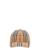 Burberry Vintage-check Cotton Baseball Cap In Yellow