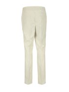 Brunello Cucinelli Comfort Cotton Striped Textured Fabric Leisure Fit Trousers With Drawstring And Pleat Brunello Cucinelli Comfort Cotton Striped Textured Fabric Leisure Fit Trousers With Drawstring And Pleat - Bianco/brown