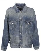 Balenciaga All-over Logo Denim Jacket Balenciaga All-over Logo Denim Jacket - Blu Denim