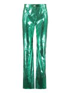 MSGM Snake Print Faux Leather Trousers MSGM Snake Print Faux Leather Trousers - green