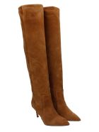 Fabio Rusconi High Heels Boots In Leather Color Suede Fabio Rusconi High Heels Boots In Leather Color Suede - leather color