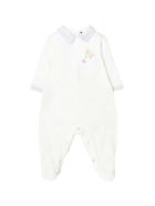 White And Light Blue Romper Monnalia Kids Monnalisa White And Light Blue Romper Monnalia Kids - Azzurra