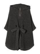 Brunello Cucinelli Grey Silk-cashmere-virgin Wool Poncho Brunello Cucinelli Grey Silk-cashmere-virgin Wool Poncho - Grigio