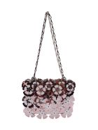 Paco Rabanne 'sparkle Bloom' Pvc Shoulder Bags Paco Rabanne 'sparkle Bloom' Pvc Shoulder Bags - Light Pink