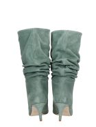 Paris Texas High Heels Ankle Boots In Green Suede Paris Texas High Heels Ankle Boots In Green Suede - green