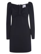 RED Valentino Rear Zip V-neck Dress RED Valentino Rear Zip V-neck Dress - Black