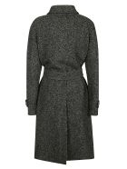 Alberta Ferretti Tie-waist Patterned Coat Alberta Ferretti Tie-waist Patterned Coat - Grey