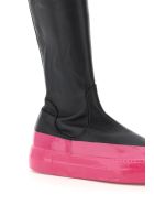 IRENEISGOOD Cuissardes Eco-leather Stretch Boots IRENEISGOOD Cuissardes Eco-leather Stretch Boots - FUXIA (Black)