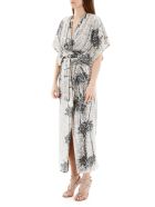 In The Mood For Love Ancens Sequined Dress With Palm Trees In The Mood For Love Ancens Sequined Dress With Palm Trees - SILVER (Silver)