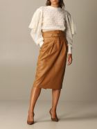 Alberta Ferretti Skirt Leather Sheath Dress Alberta Ferretti Skirt Leather Sheath Dress - Leather