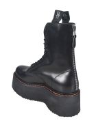R13 Rear Zipped Lace-up Boots R13 Rear Zipped Lace-up Boots - Black