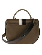 Furla Stripe Detail Flap Shoulder Bag Furla Stripe Detail Flap Shoulder Bag - Fango