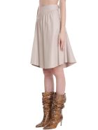 DROMe Skirt In Beige Leather DROMe Skirt In Beige Leather - beige