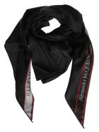 Black Wool-silk Blend Scarf Alexander McQueen Black Wool-silk Blend Scarf - Black