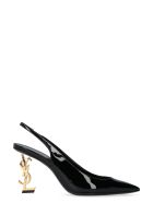 Saint Laurent Opyum Patent Leather Slingback Pumps Saint Laurent Opyum Patent Leather Slingback Pumps - black