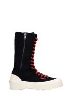 Superga Warmcotton Sneakers In Black Canvas Superga Warmcotton Sneakers In Black Canvas - black