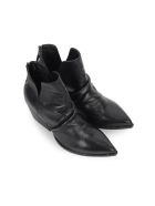 Elena Iachi Black Leather Texan Ankle Boot Elena Iachi Black Leather Texan Ankle Boot - Nero