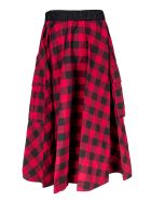 Palm Angels Skirt Check Palm Angels Skirt Check - Rosso e Bianco