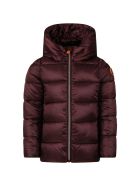Save the Duck Bordeaux Jacket For Girl With Iconic Logo Save the Duck Bordeaux Jacket For Girl With Iconic Logo - Bordeaux