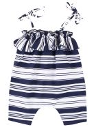De Cavana Newborn Striped Romper De Cavana Newborn Striped Romper - Bianco-blu