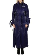 Off-White Navy Blue Trench Coat Off-White Navy Blue Trench Coat - Blu
