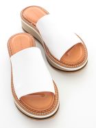 Clergerie High Open Toe Slippers Nappa Clergerie High Open Toe Slippers Nappa - Blanc