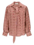Lanvin Blouse With Jl Monogram Print Lanvin Blouse With Jl Monogram Print - PINK GARNET (Pink)