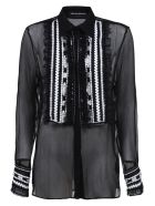 Ermanno Scervino Pattern Embroidered Lace Shirt Ermanno Scervino Pattern Embroidered Lace Shirt - Black