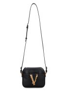 Versace Virtus Leather Crossbody Bag Versace Virtus Leather Crossbody Bag - black