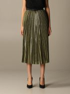 Armani Exchange Skirt Armani Exchange Skirt In Pleated Lurex Fabric Armani Collezioni Armani Exchange Skirt Armani Exchange Skirt In Pleated Lurex Fabric - Gold